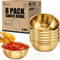 LIEMAND Stainless Steel Small Dipping Bowls, Round Small Bowls, by LIEMAND