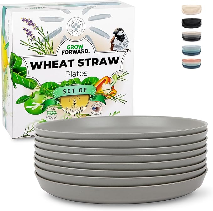 Grow Forward Premium Wheat Straw Plates by GrowForward