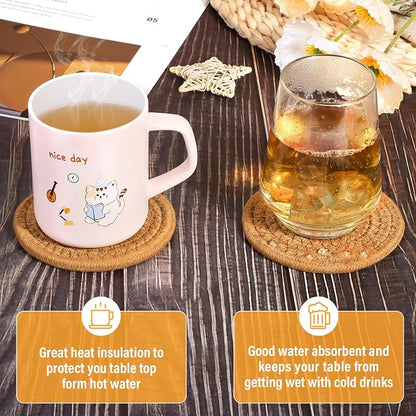 8 Pcs Drink Coasters with Holder, Absorbent Coasters - Image 6