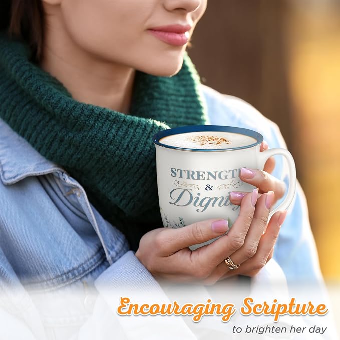 Christian Art Gifts Large Ceramic Inspirational Scripture Coffee & Tea Mug - Image 3