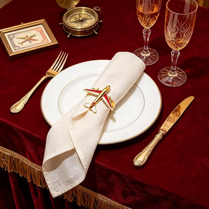 Airplane Napkin Rings Set of 12 - Image 5