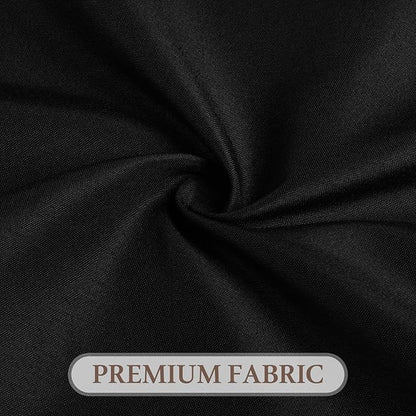 8 Pack Round Tablecloth 90 Inch Black Table Cloth for Round Tables, Washable Polyester Tablecloth Stain and Wrinkle Resistant Decorative Table Cloth for Wedding Party Dining Banquet