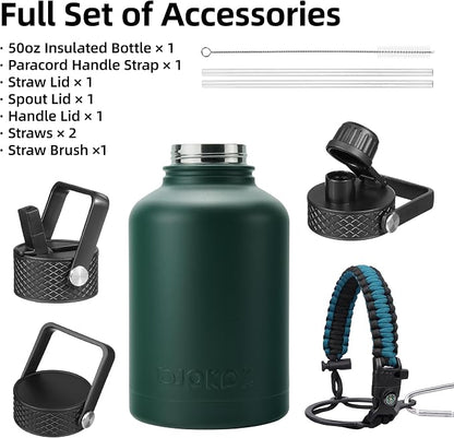 BJPKPK 50oz Large Insulated Water Bottle, Stainless Steel Water Jug | - Image 3