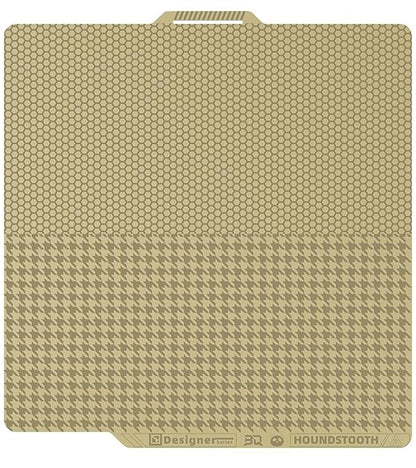 BIQU Designer Series Panda Build Plate for Bambu-Lab P1P/P1S/P2S/X1C/X1E/A1 [Honeycomb + Houndstooth] 257x257mm 3D Printers Spring Steel Removable Surface Platform