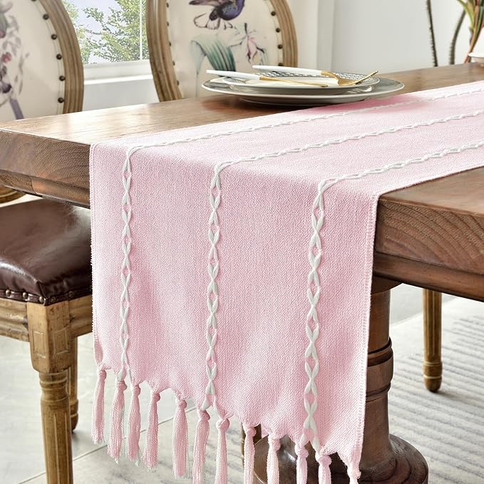 Wracra Rustic Linen Table Runner - Image 7