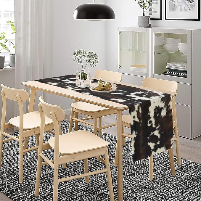 Cow Print Table Runner, 13x60 Inch - Image 3