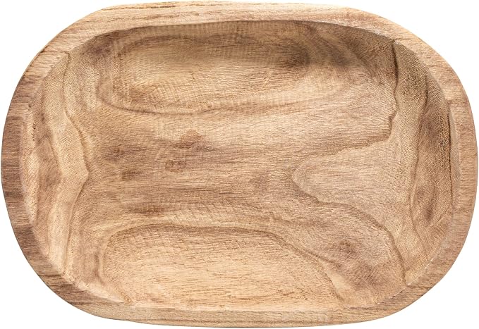 Bloomingville Hand-Carved Paulownia Wood Bowl - Image 4