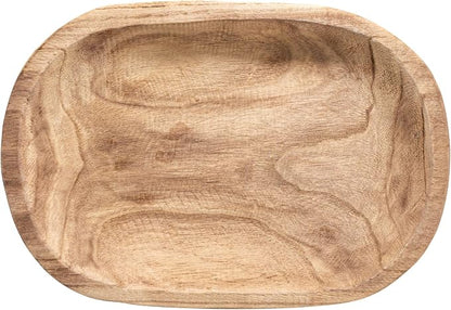 Bloomingville Hand-Carved Paulownia Wood Bowl - Image 4