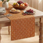 Artoid Mode Caramel Cross-Star Textured Table Runner, Seasonal Waterproof by ArtoidMode
