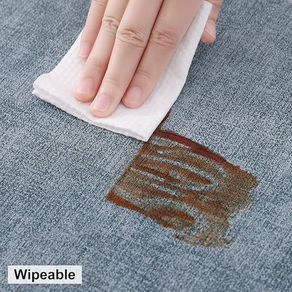 homing Round Faux Leather Placemat and Coaster 8 Packs, Washable Heat Resistant Dining Place Mats, Wipeable Double-Sided Table Mats for Indoor and Outdoor, Diameter 13 and 3.93 inch, Blue