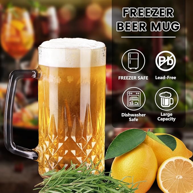 4 Pack Beer Mugs For Freezer, Double Wall Insulated Glasses – Freezer Mugs - Image 3
