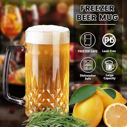 4 Pack Beer Mugs For Freezer, Double Wall Insulated Glasses – Freezer Mugs - Image 3
