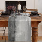Emvency Table Runner, 13x72 Inch, Abstract Farmhouse Painting | Art Grey Dining by Emvency