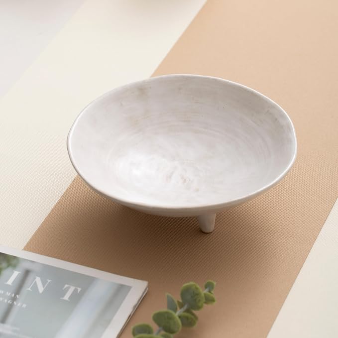 6" Small Decorative Bowl, Candy and Home Decor, Ceramic Bowl （Retro White） - Image 7