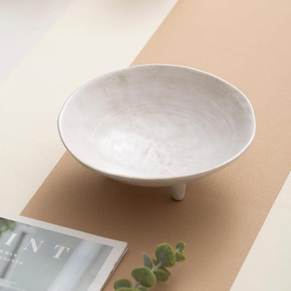 6" Small Decorative Bowl, Candy and Home Decor, Ceramic Bowl （Retro White） - Image 7
