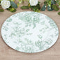 Efavormart 6 Pack Floral Acrylic Charger Plates in French Toile Pattern by efavormart