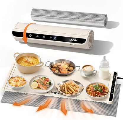 Warming Mat for Food, 36x15 Inch, Off White, Fast Heat, Child Lock | Includes by Unknown