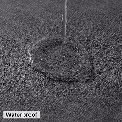 homing Round Faux Leather Placemat and Coaster 8 Packs, Washable Heat Resistant Dining Place Mats, Wipeable Double-Sided Table Mats for Indoor and Outdoor, Diameter 13 and 3.93 inch, Charcoal