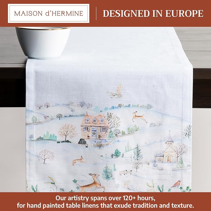 Maison d' Hermine Table Runner 100% Cotton 14.50" x 108" | Table Runners 108 - Image 2