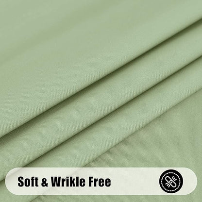 Smiry Rectangle Table Cloth, Waterproof Anti-Scratch Polyester Tablecloth, Decorative Washable Fabric Table Cover for Dining, Buffet, Parties and Outdoor, 60x84, Sage Green