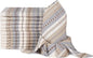 Multi Color Stripes Cotton Hemstich Napkin, Decorative Wedding Cocktail Mashine Washable Dinner Napkins with Mitered Corners - Pack of 12-18x18 Inch - Ivory Multi