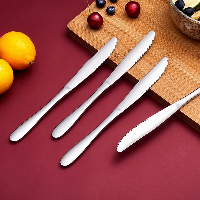 Aebeky 16-Piece Stainless Steel Table Knives, Dinner Knives Set - Image 4