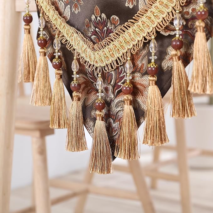 Luxury Vintage Table Runner Embroidery Jacquard Fabric - Image 5