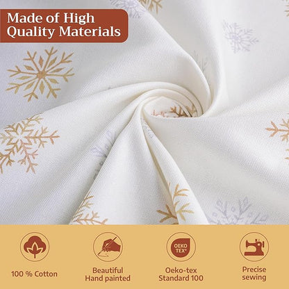 Maison d' Hermine Table Cloth Rectangle Table 100% Cotton 60 x 90 Inches Fall Tablecloth Reusable Everyday Use for Thanksgiving Christmas Decorations Dining Farmhouse Party (Deer in The Woods)