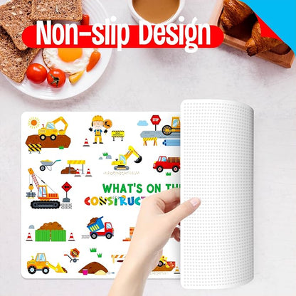 6 Pack Placemats for Kids, Non-Slip Washable, Reusable Placemat - Image 5