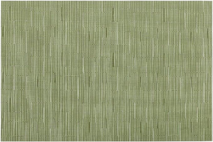 SHACOS Placemats Set of 6 Woven Vinyl Place Mats for Dining Table Wipe Clean Non Slip Christmas Table Mats (6, Olive Green)