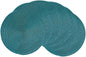 AHHFSMEI Round Braided Placemats 15 Inch Round Table Mats for Dining Tables Natural Woven Heat Resistant Place mats Set of 6 (Teal)