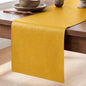 Artoid Mode Yellow Double Sided Vinyl Faux Leather Table Runner, Seasonal by ArtoidMode