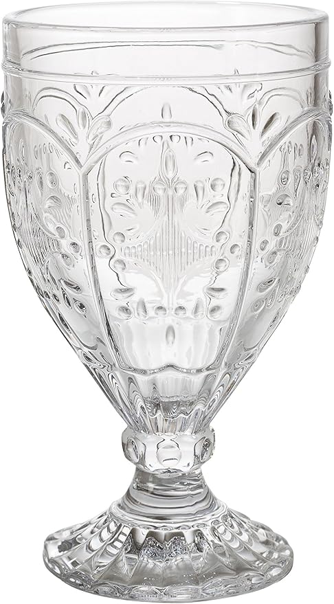 Fitz and Floyd Trestle Glassware Ornate Goblets - Image 2