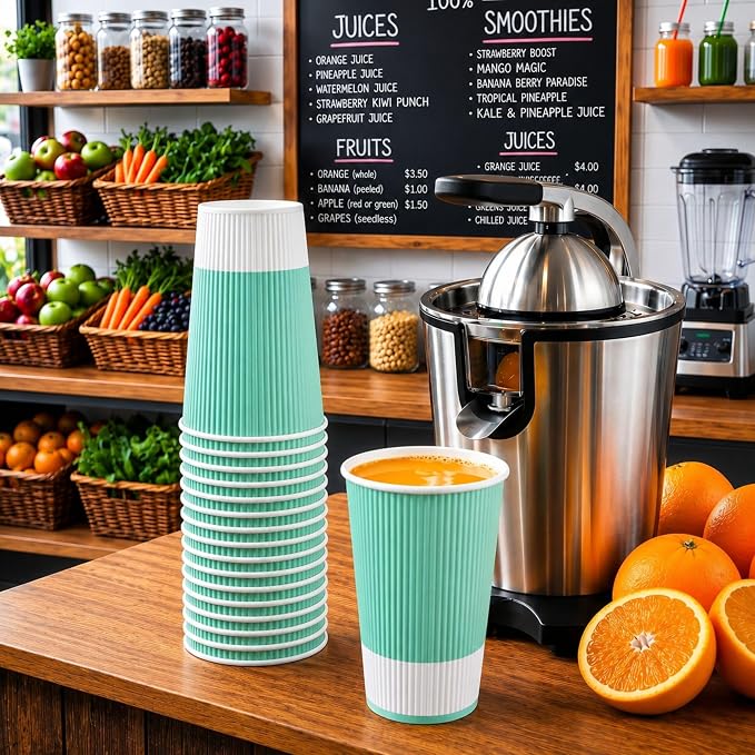 Restaurantware 16 Ounce Double Wall Disposable Coffee Cups, 500 Insulated Light - Image 4