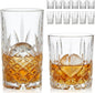 Moretoes Crystal Whisky Drinking Glasses Set of 12, Glass Cups | Mixed by Moretoes