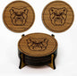 LazerEdge Butler Bulldogs Wooden Coaster Set - Cherry Wood - Officially Licensed Product - 4-Pack