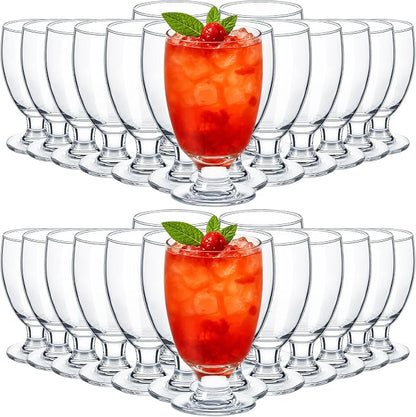 Patelai Set of 30 Water Goblet, 10.5 oz Clear Drinking Glasses Bulk Dishwasher by Patelai