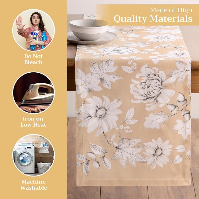 Maison d' Hermine Table Runner 100% Cotton 14.50" x 108" | Table Runners 108 - Image 3