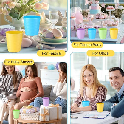 Eccliy 36 Pcs Kids Cups Bulk, 8 oz Plastic Toddler Drinking Cups Unbreakable - Image 6