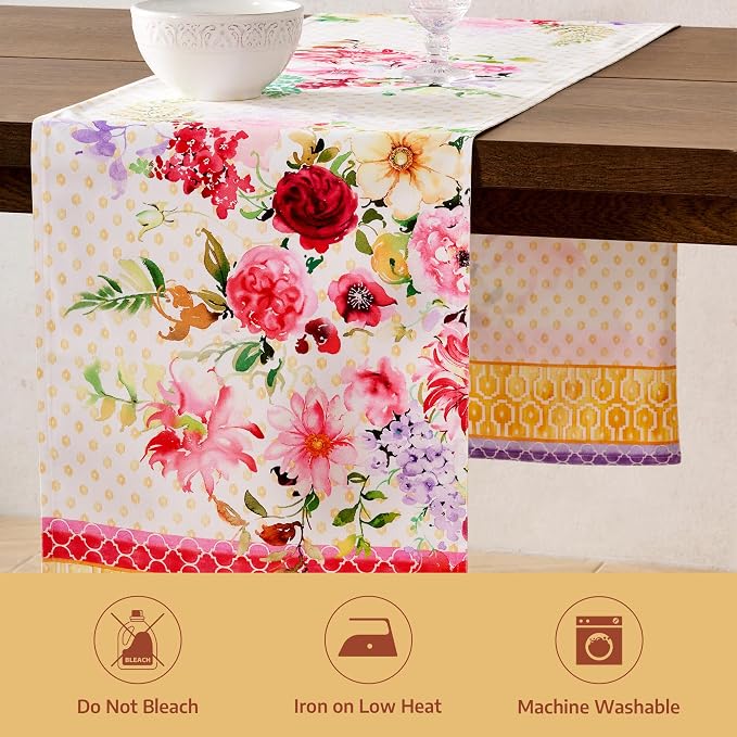 Maison d' Hermine Table Runner 100% Combed Cotton 14.5"x108" | Table Runners - Image 8