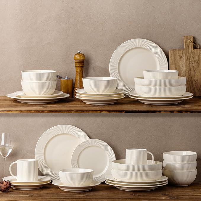 8.5" Ceramic Pasta Bowls Set of 4, Salad Bowls | Versatile Serving Bowls - Image 7