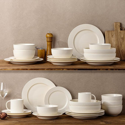 8.5" Ceramic Pasta Bowls Set of 4, Salad Bowls | Versatile Serving Bowls - Image 7