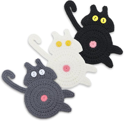 Cat Coasters, Gift for Her, Funny Gifts, Coasters for Drinks by krastmon