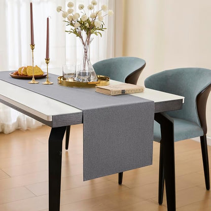 YATOJUZI Dark Grey Table Runner Seasonal Summer Kitchen Dining Coffee Table - Image 5