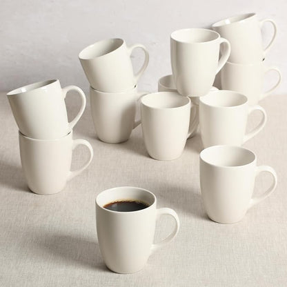 Gibson Home Great Essentials 12 Ounce Porcelain Coffee Mugs - Image 4