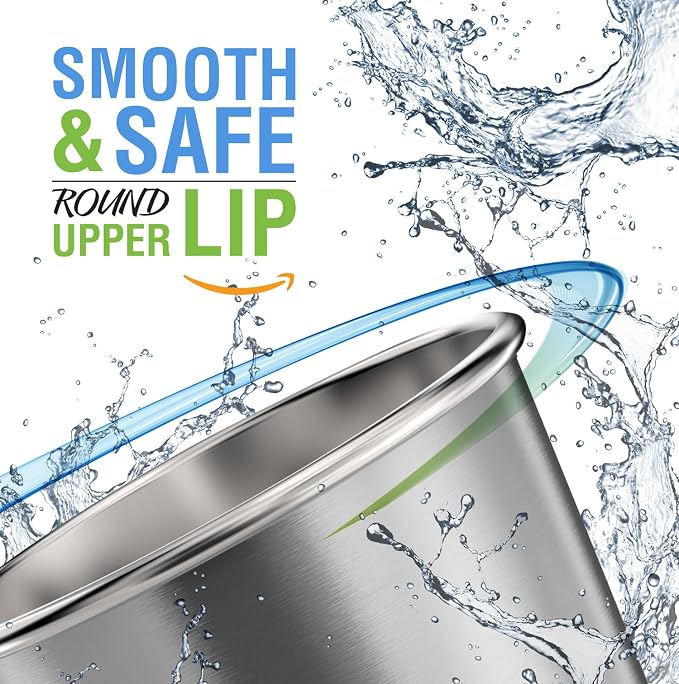 Stainless Steel Pint Cups Water Tumblers 16 oz - Image 3