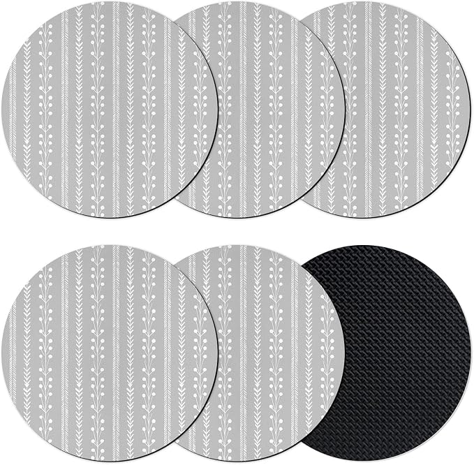Modern Minimalist Coasters Set of 6, Absorbent Coasters by Unknown