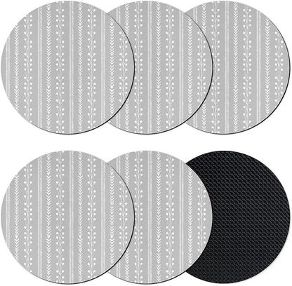 Modern Minimalist Coasters Set of 6, Absorbent Coasters by Unknown
