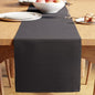 Encasa XO Table Runner, Yarn Dyed Ribbed Cotton 13"x79" | Solid Grey, 12-Ply by EncasaXO