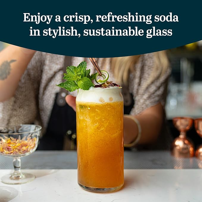 Libbey Classic Can XL Set of Drinking Glasses, Iced Coffee Cups Set of 4 - Image 2